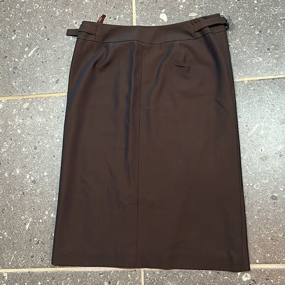 Marc Aurel brown front slit pencil skirt - Picture 8 of 9